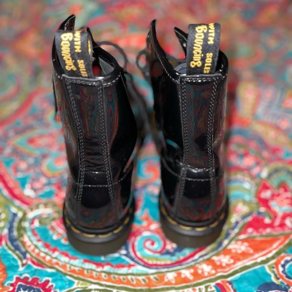 Size 8 Docs Black Patent worn a few times - Picture 3 of 6